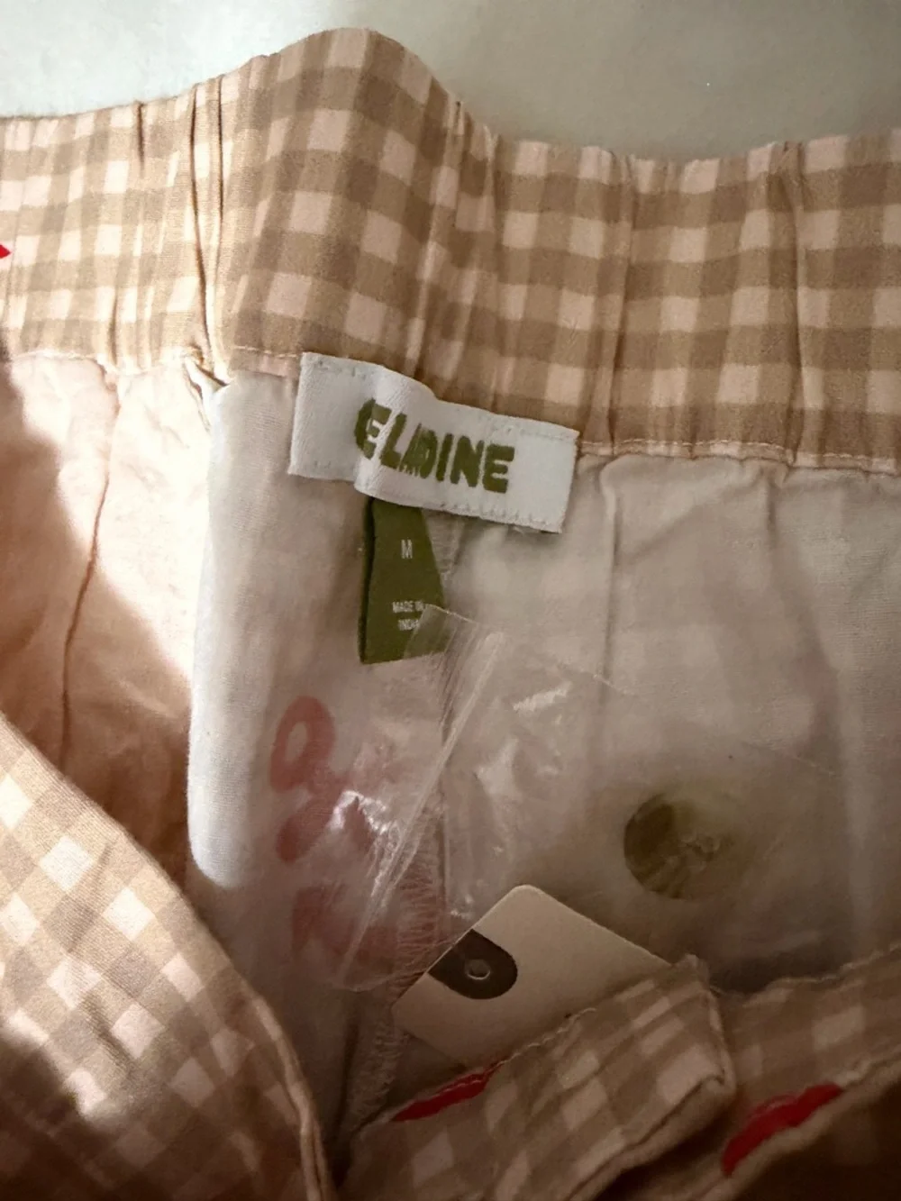 NWT Anthropologie Celandine Gingham Crop Top & Capri Set Women’s S/M